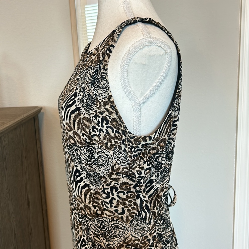 CDC Caren Desiree Company: Animal Print Sleeveless Maxi Dress Size 6 - Picture 7 of 14